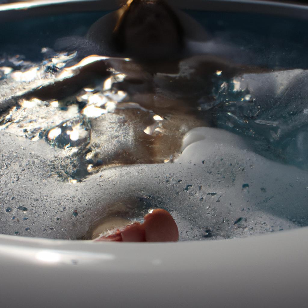 Person relaxing in a Jacuzzi